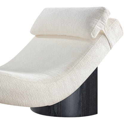 Marcella Cream Fabric Upholstered Chaise Lounge