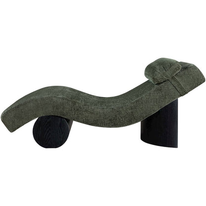 Marcella Green Fabric Upholstered Chaise Lounge