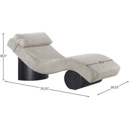 Marcella Grey Fabric Upholstered Chaise Lounge