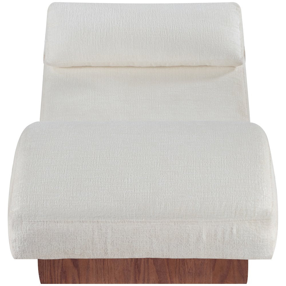 Marcella Cream Fabric Upholstered Chaise Lounge