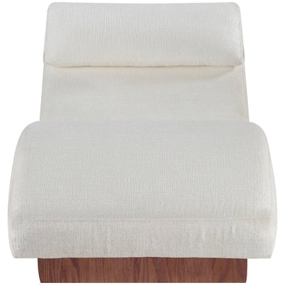 Marcella Cream Fabric Upholstered Chaise Lounge
