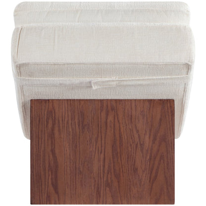 Marcella Cream Fabric Upholstered Chaise Lounge