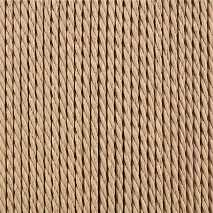 Bohemia Beige Woven Seagrass Cord And Solid Wood Counter Stool