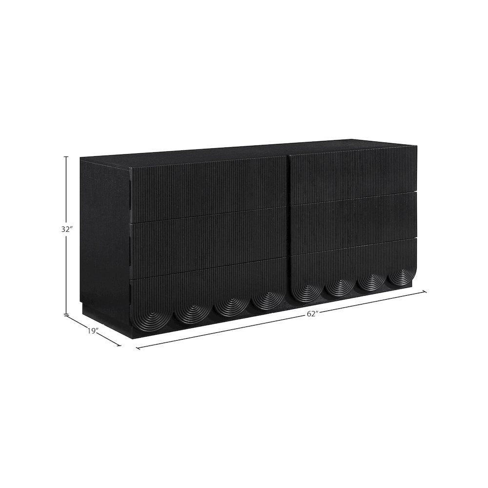 Scallop Black Dresser
