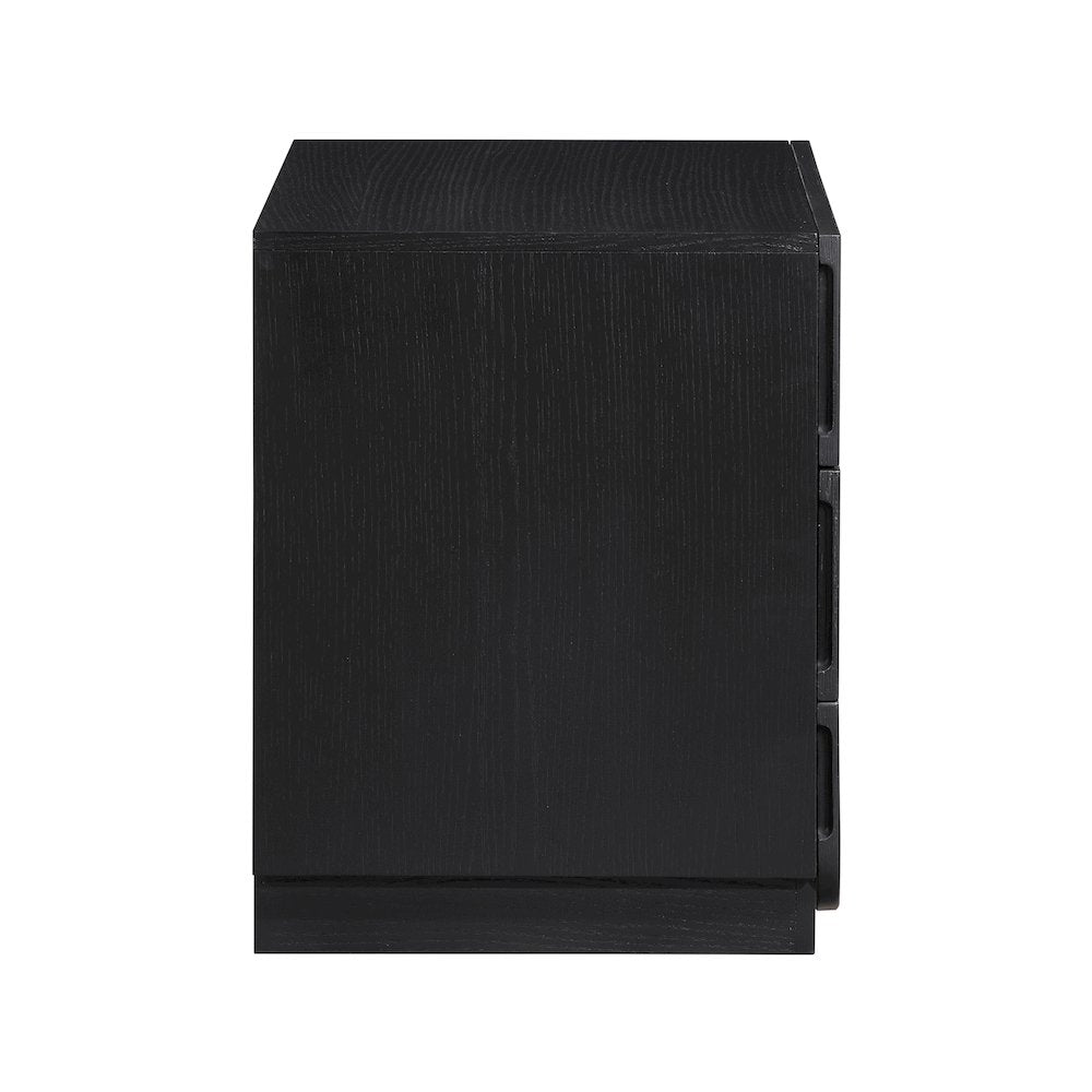 Scallop Black Night Stand