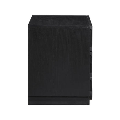 Scallop Black Night Stand