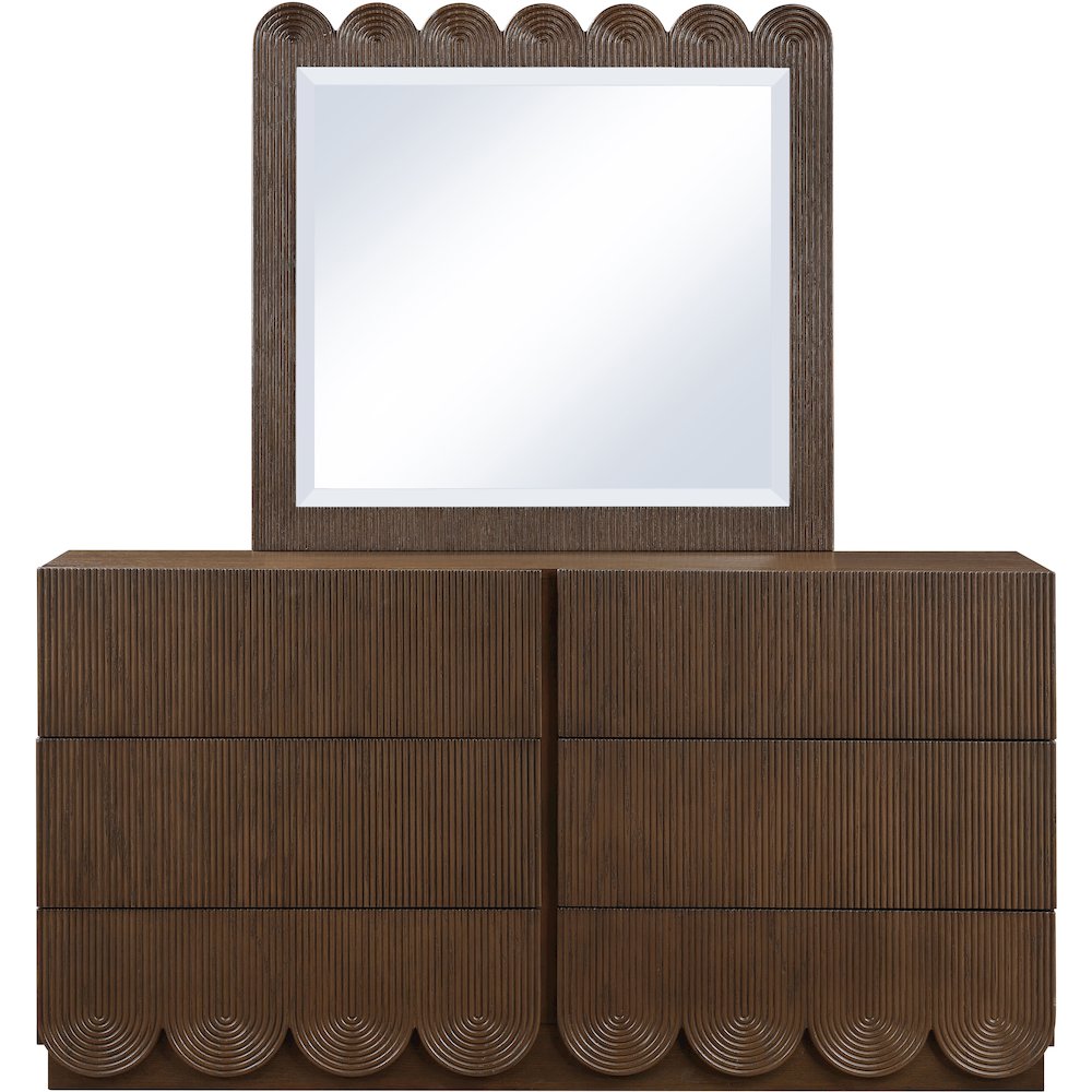 Scallop Brown Mirror