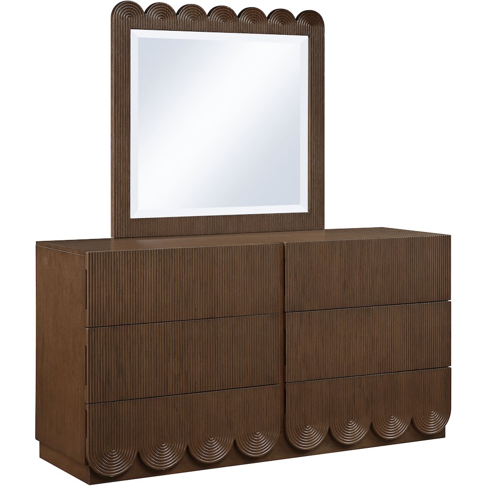 Scallop Brown Mirror