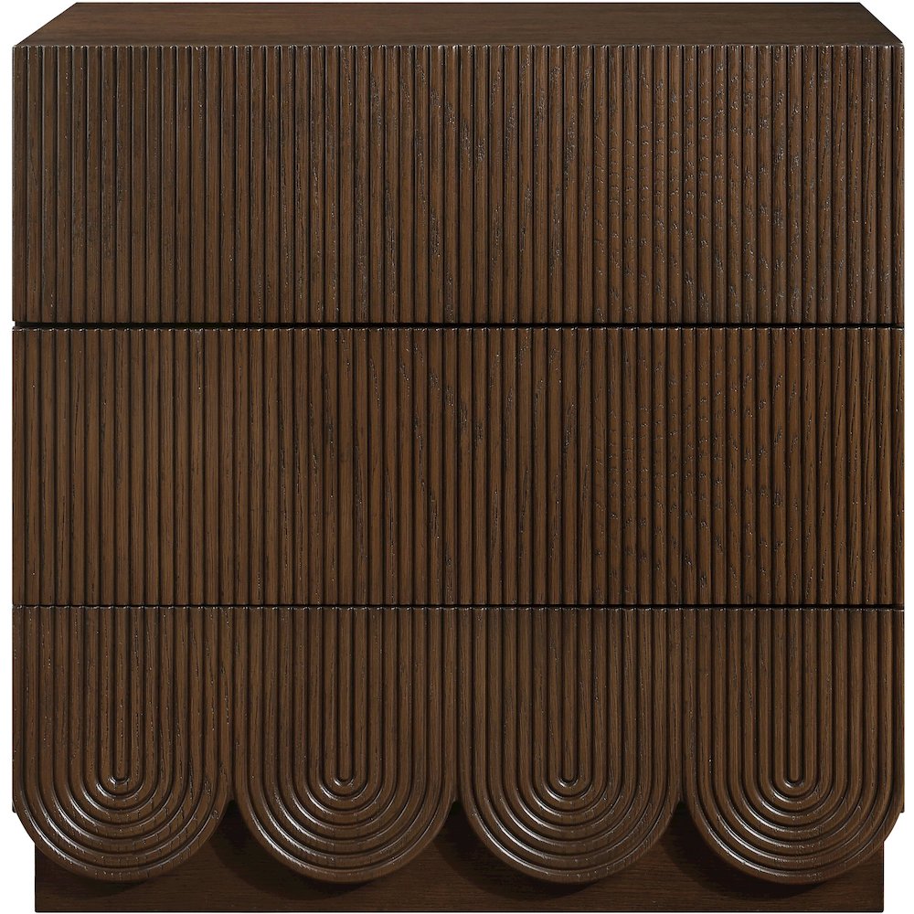 Scallop Brown Night Stand