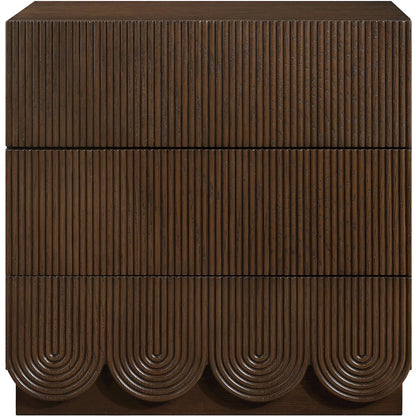 Scallop Brown Night Stand
