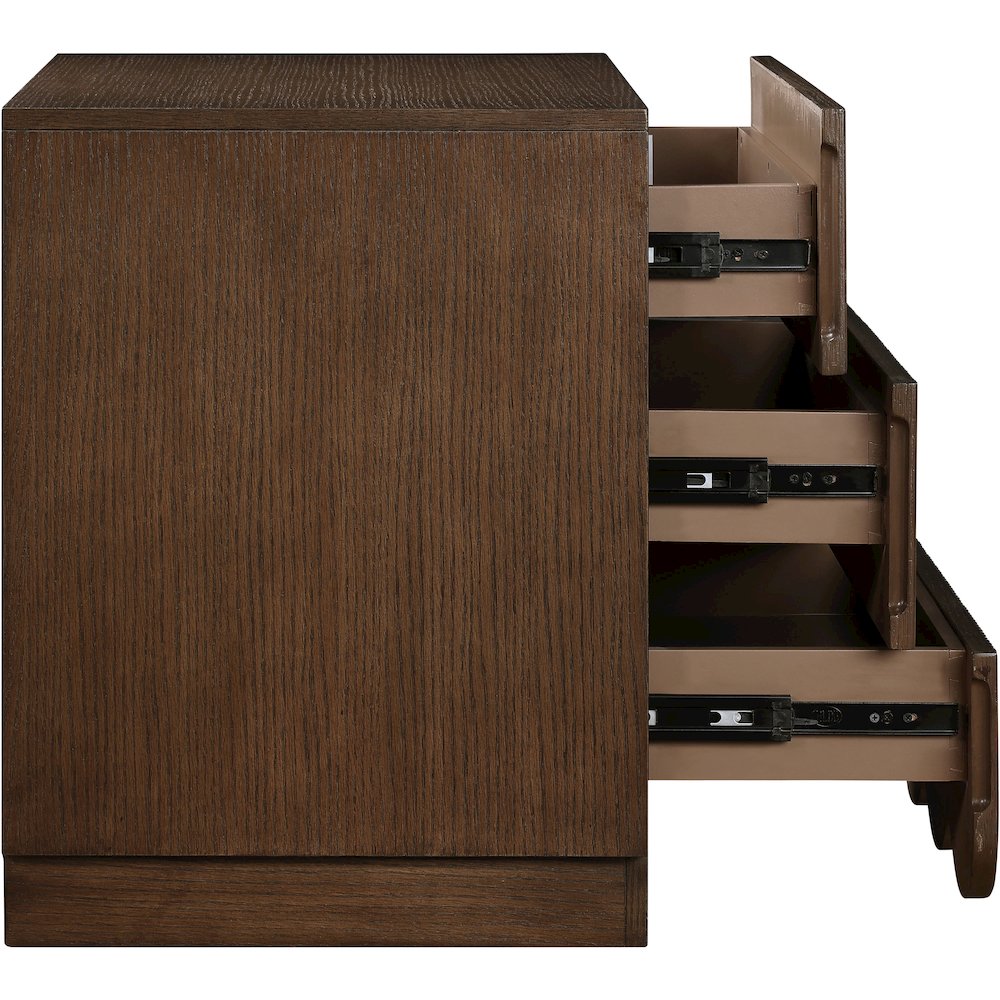 Scallop Brown Night Stand