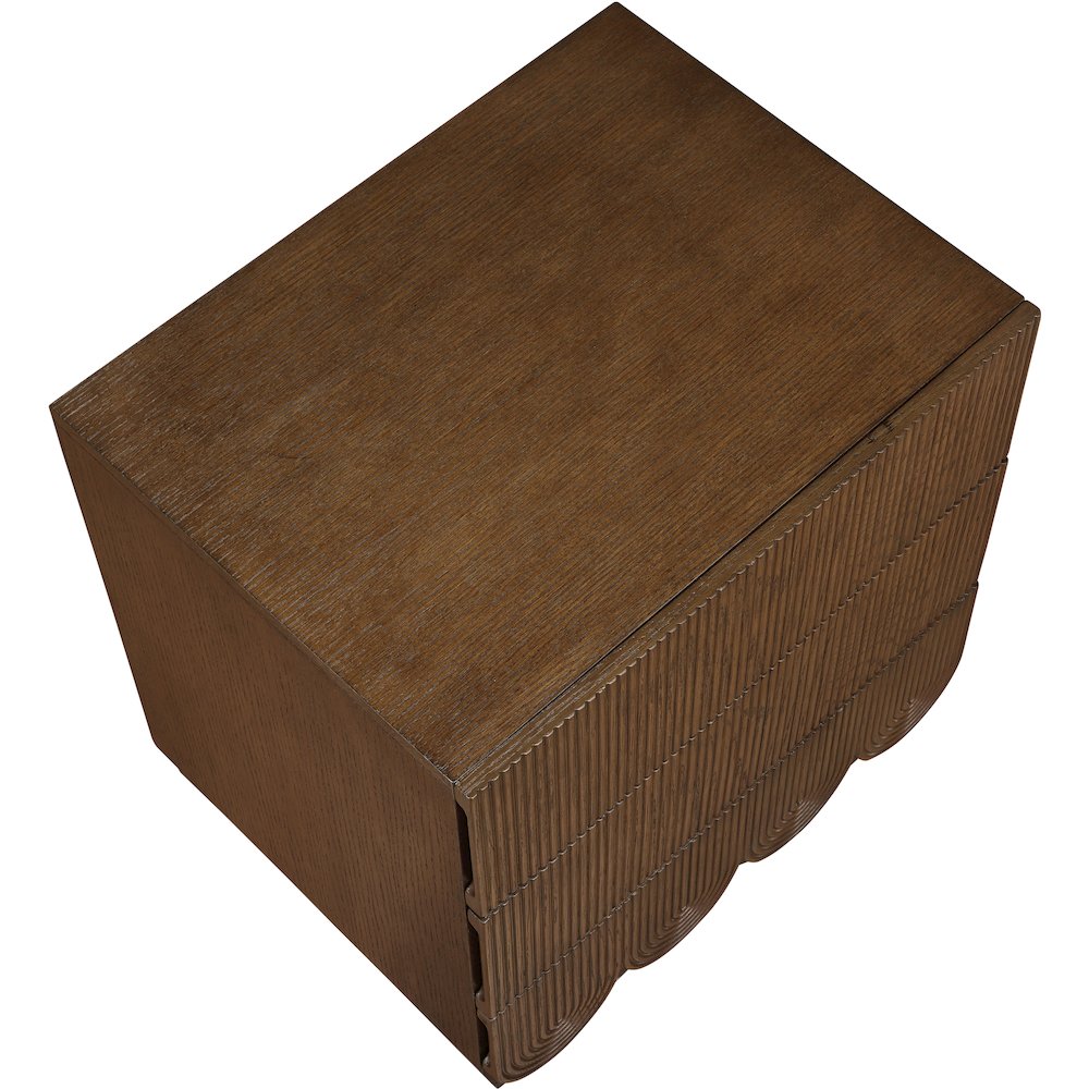 Scallop Brown Night Stand