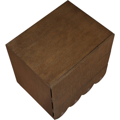 Scallop Brown Night Stand