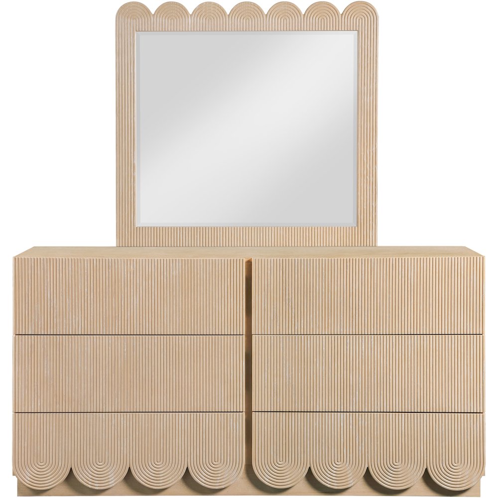 Scallop Natural Mirror