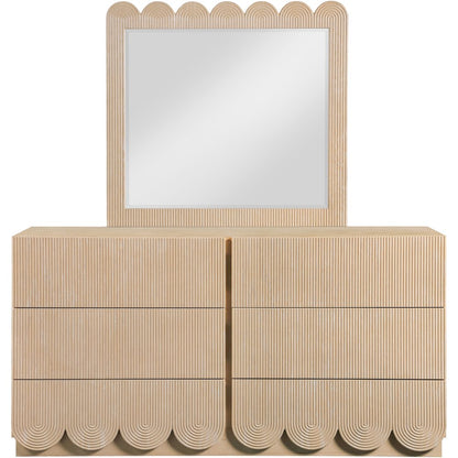 Scallop Natural Mirror
