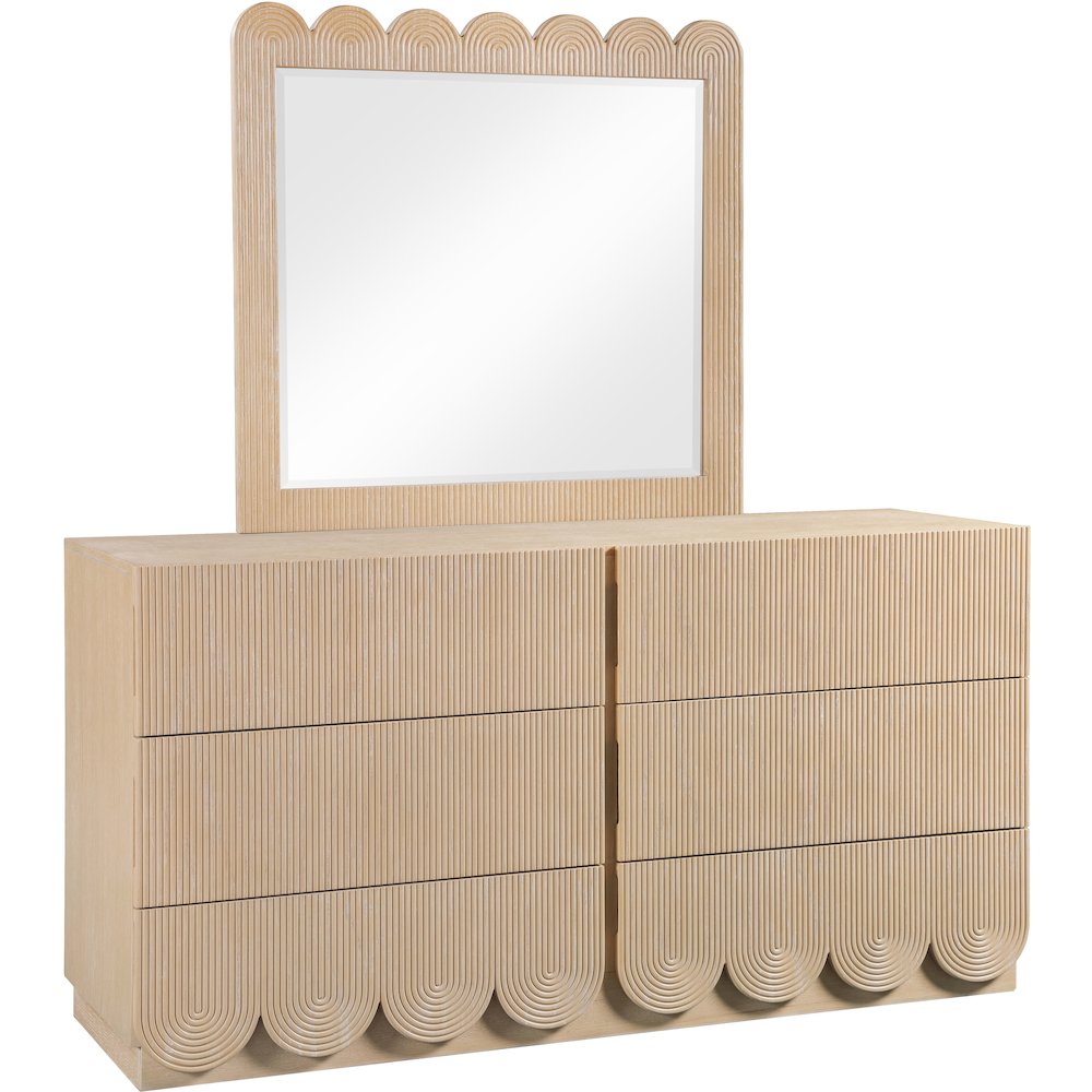 Scallop Natural Mirror