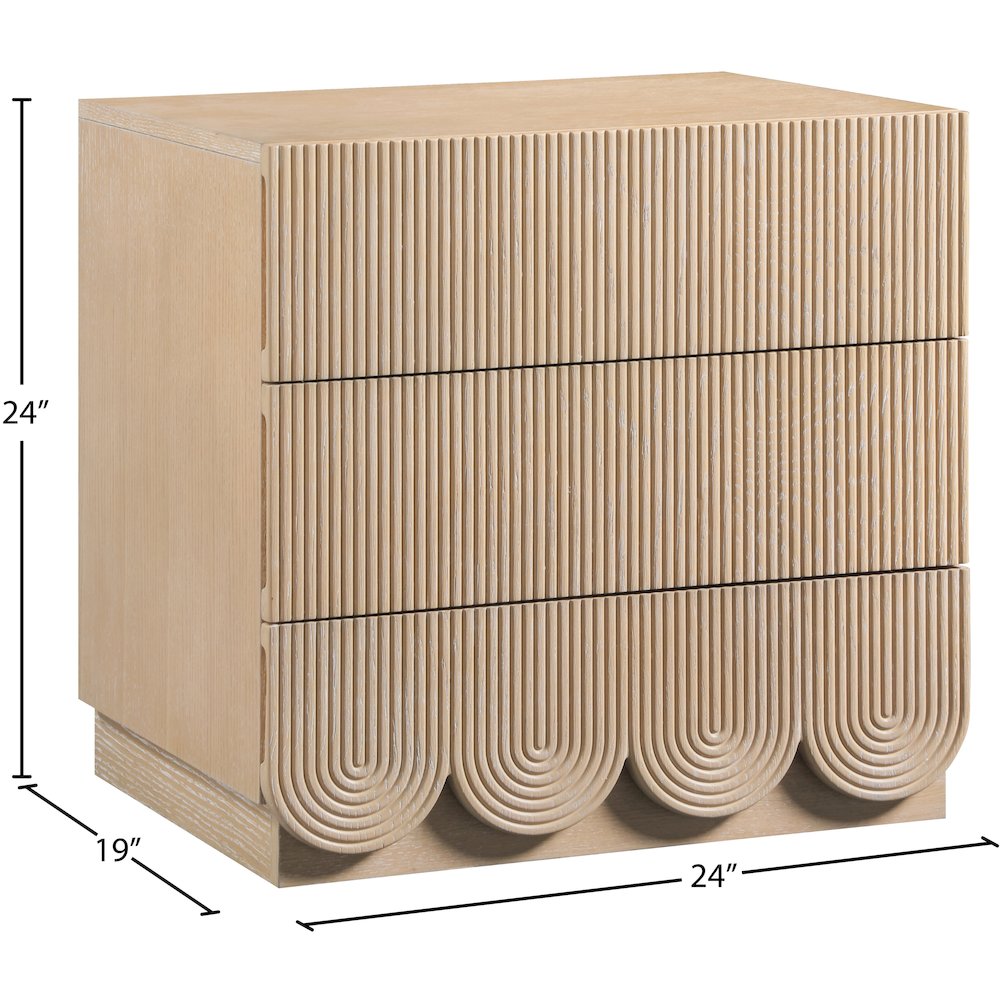 Scallop Natural Night Stand