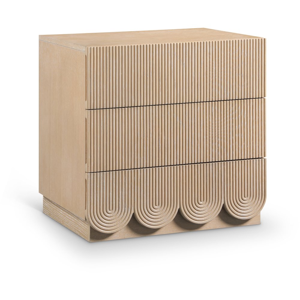 Scallop Natural Night Stand