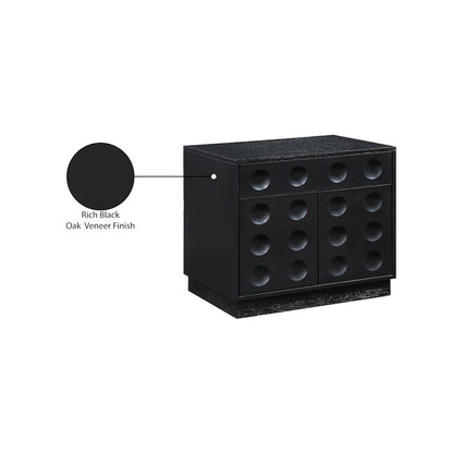 Compass Black Night Stand