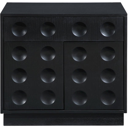 Compass Black Night Stand