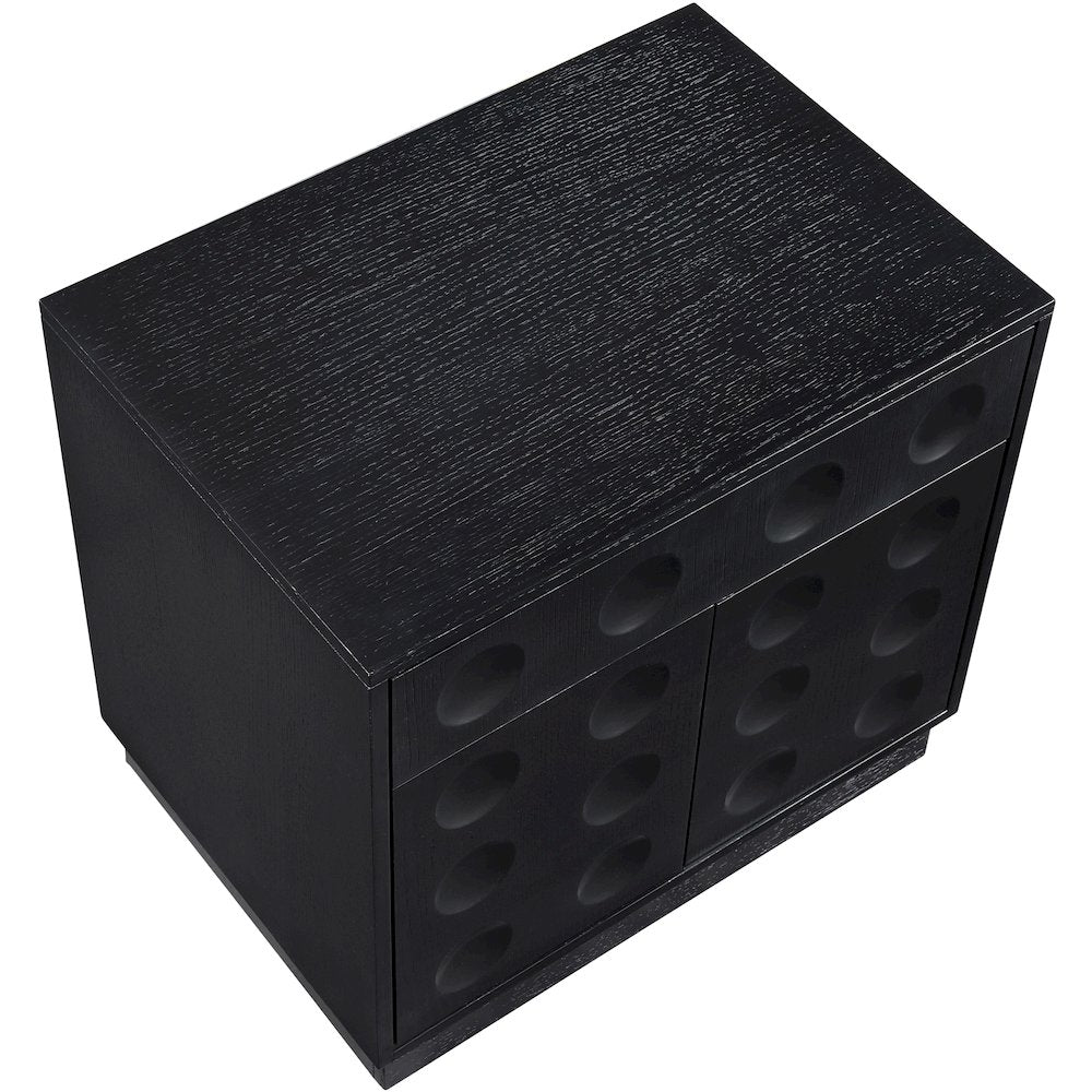 Compass Black Night Stand