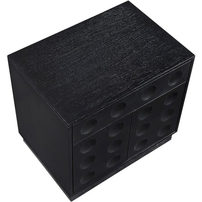 Compass Black Night Stand