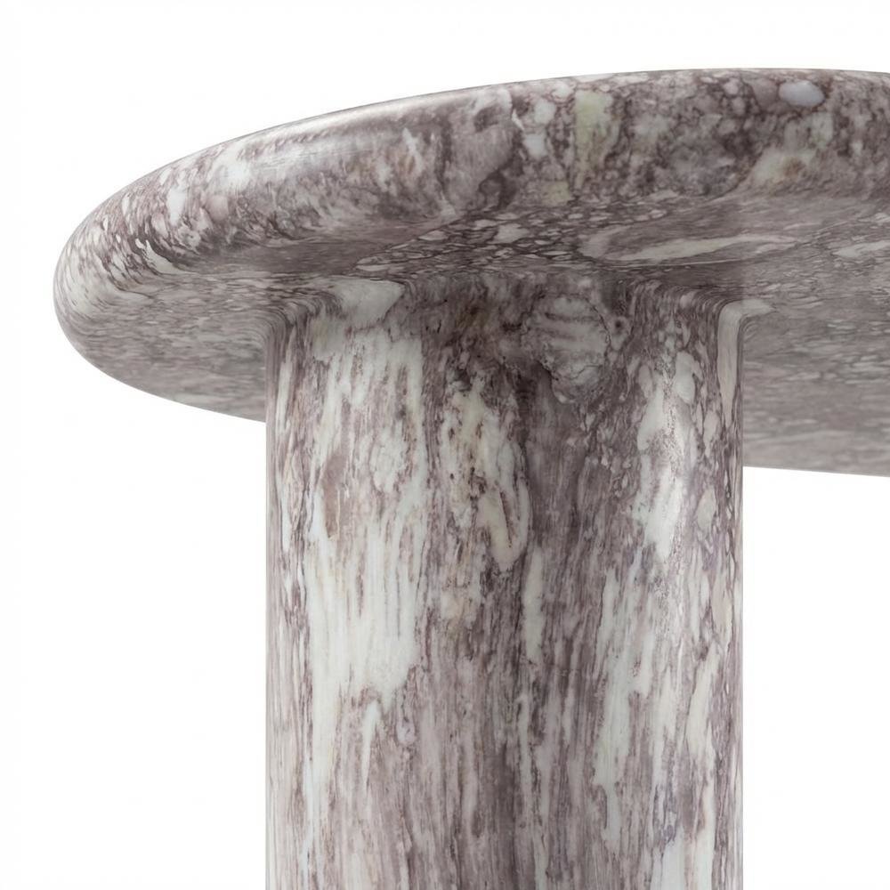 Marbled Brown Concrete Coffee Table with Art Deco Style and Durable Finish