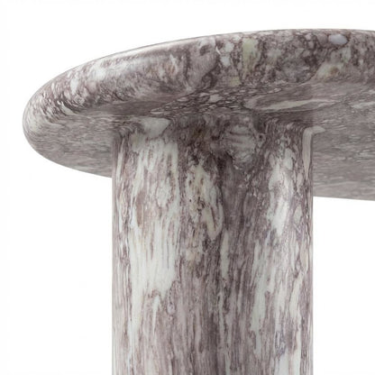 Marbled Brown Concrete Coffee Table with Art Deco Style and Durable Finish