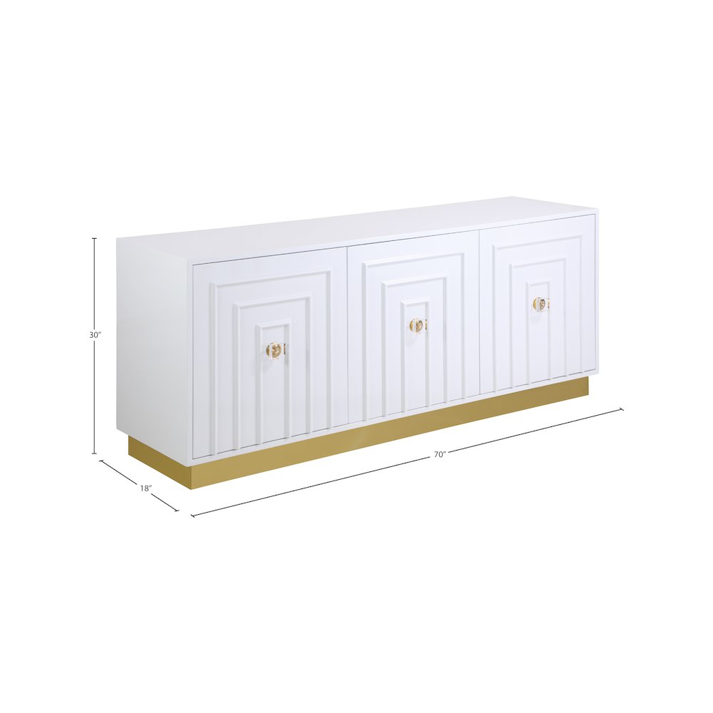 Cosmopolitan White Lacquer Sideboard/Buffet