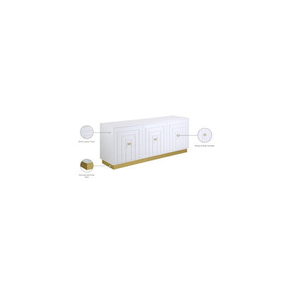 Cosmopolitan White Lacquer Sideboard/Buffet