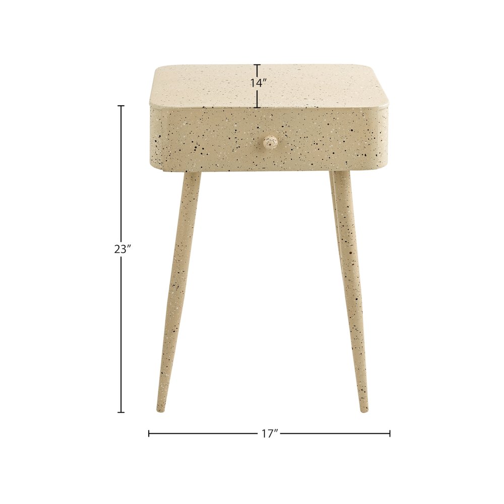 Rylan Beige Iron Night Stand