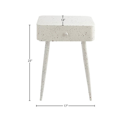 Rylan White Iron Night Stand