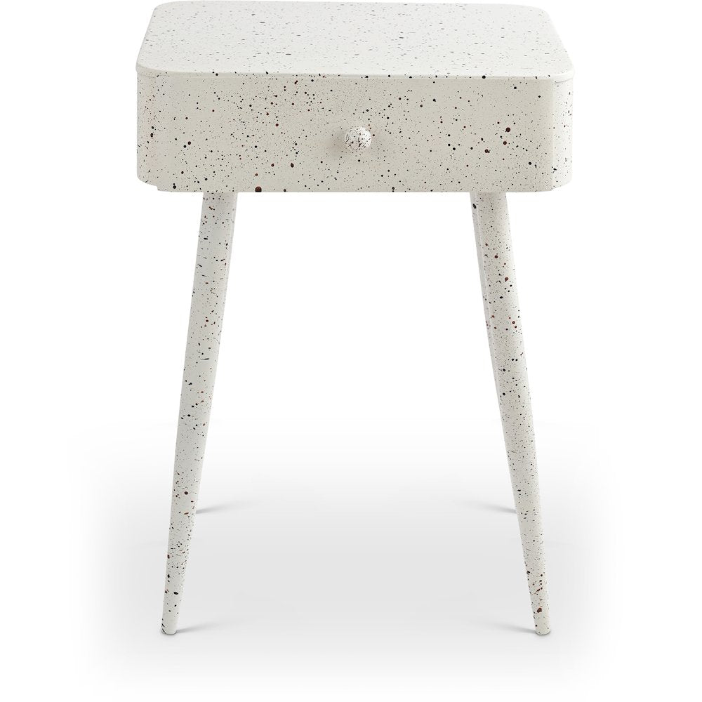Rylan White Iron Night Stand