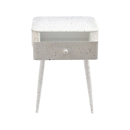 Rylan White Iron Night Stand