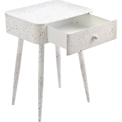 Rylan White Iron Night Stand
