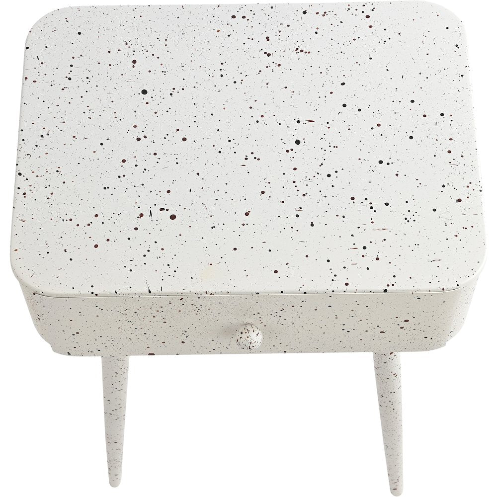 Rylan White Iron Night Stand