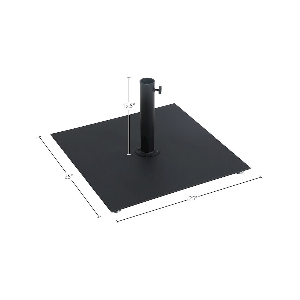 Belize Matte Black Steel Patio Umbrella Base