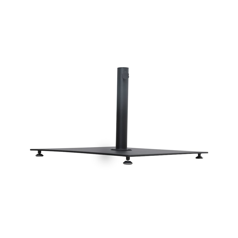 Belize Matte Black Steel Patio Umbrella Base