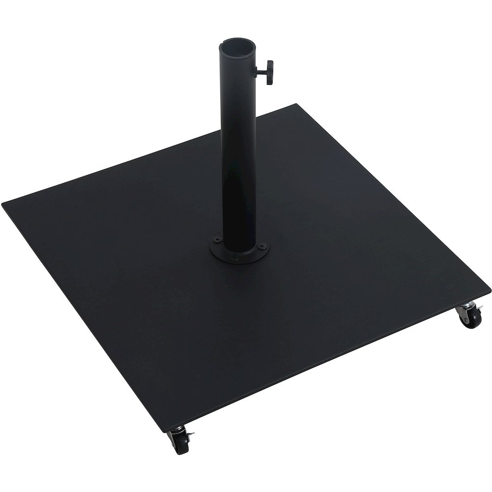 Belize Matte Black Steel Patio Umbrella Base