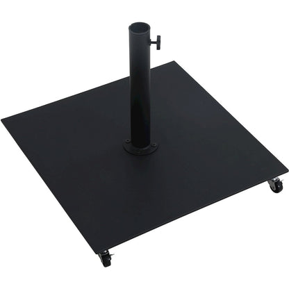 Belize Matte Black Steel Patio Umbrella Base