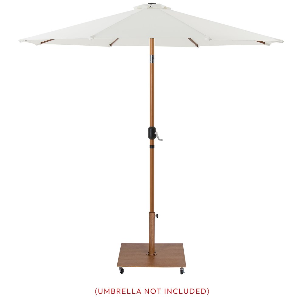Belize Teak Steel Patio Umbrella Base