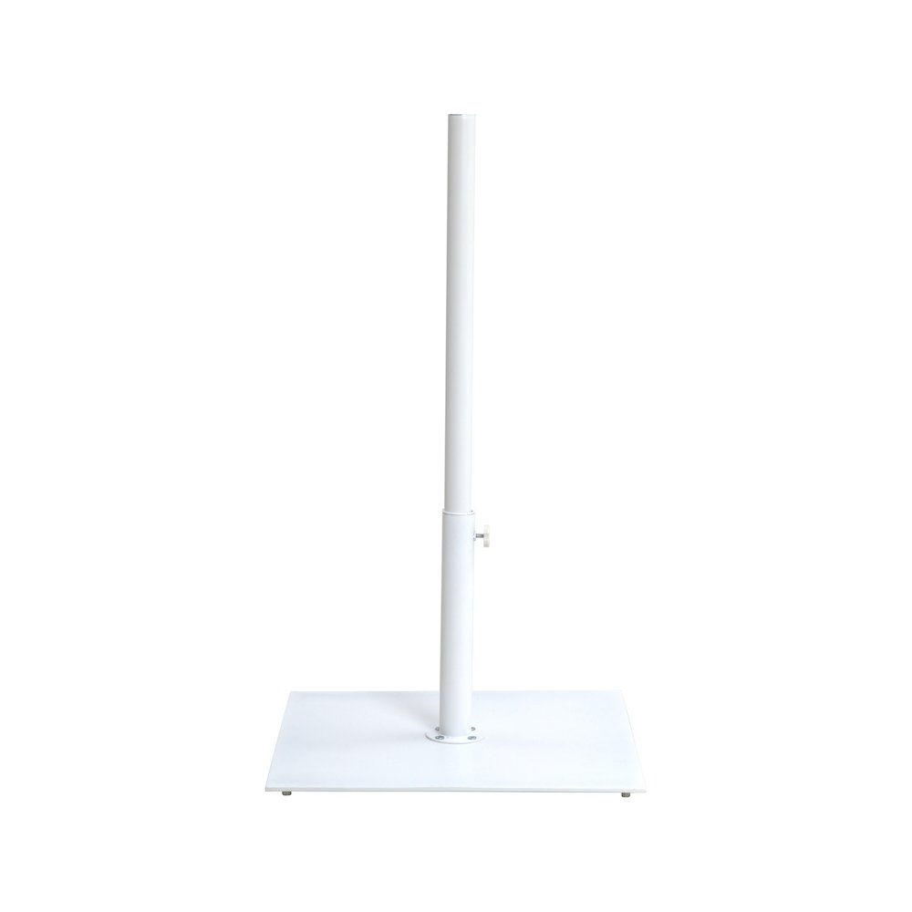 Belize Matte White Steel Patio Umbrella Base