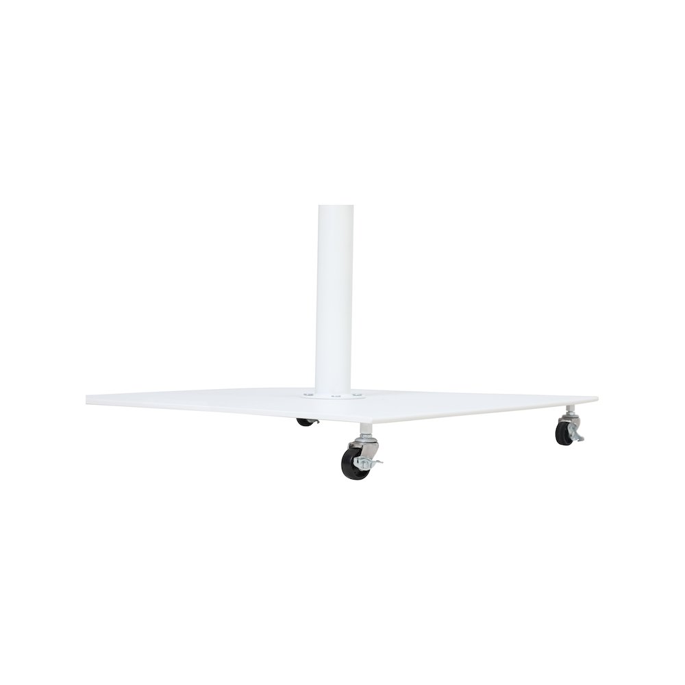 Belize Matte White Steel Patio Umbrella Base