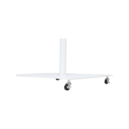 Belize Matte White Steel Patio Umbrella Base