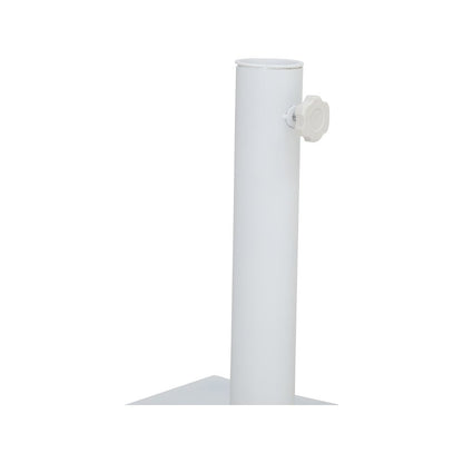 Belize Matte White Steel Patio Umbrella Base