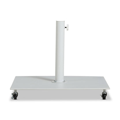 Belize Matte White Steel Patio Umbrella Base