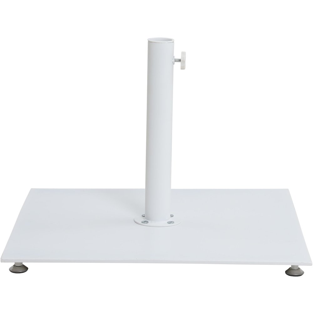 Belize Matte White Steel Patio Umbrella Base