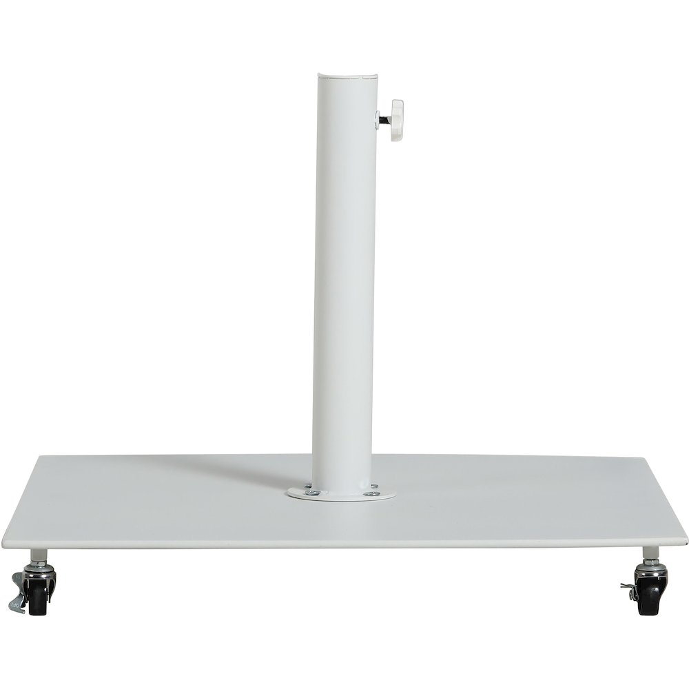 Belize Matte White Steel Patio Umbrella Base