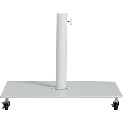 Belize Matte White Steel Patio Umbrella Base