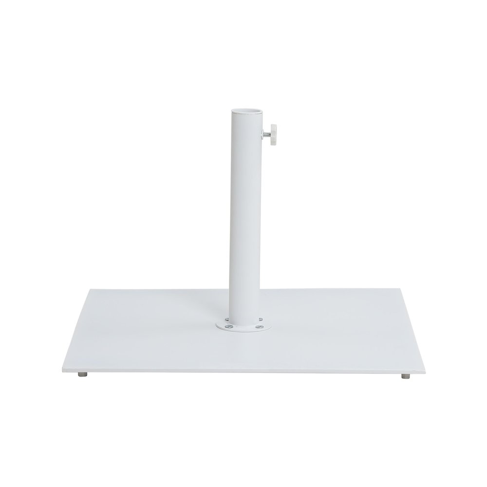 Belize Matte White Steel Patio Umbrella Base